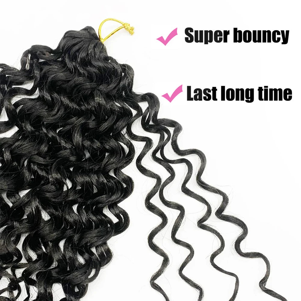 GoGo Curl Crochet Hair 10/18 Inch Short Curly Crochet Hair for Women Water Wave Beach Curl Deep Twist Crochet Braids Synthetic