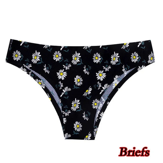 Poblador Sexy Women's Panties Seamless Underwear Comfortable Print G-string Thongs Intimate Female Lingerie Ladies Pantys Tanga