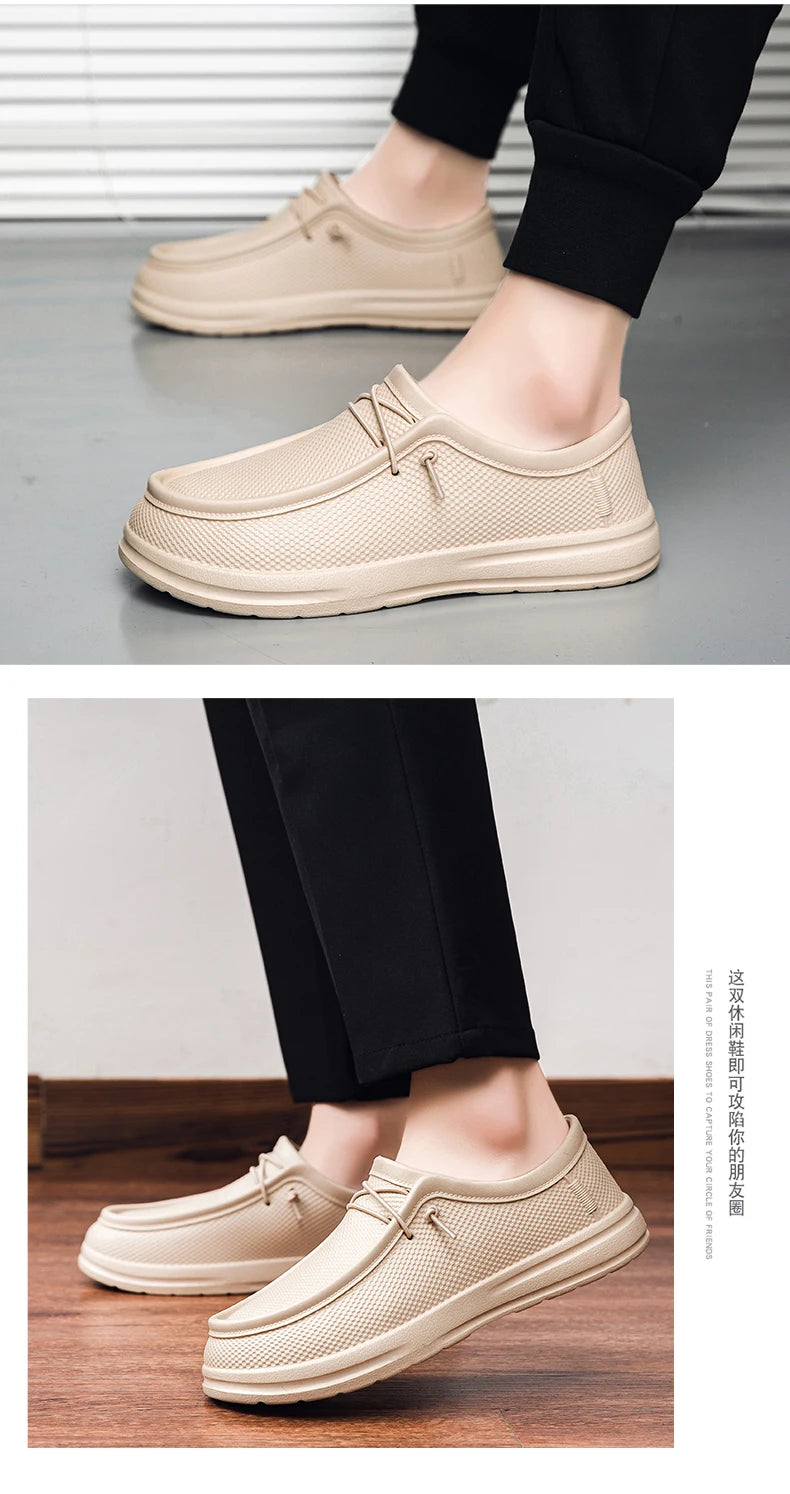 Hotel Chef Shoes Four Season soft sole Anti-skid Oil-proof Men Plus Size Kitchen work shoes Garden Shoes Labor Shoe Fishing Shoe