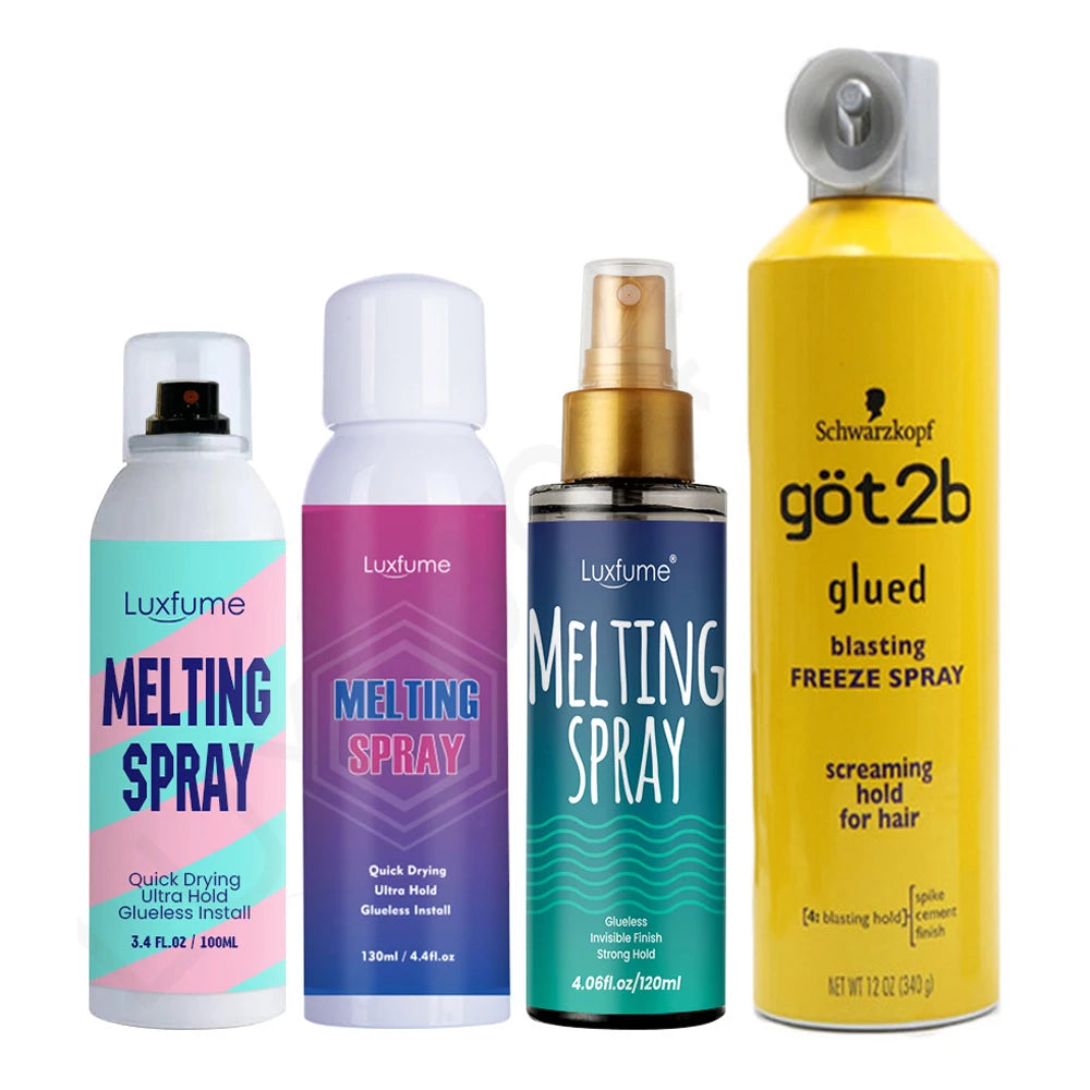 120ML Lace Melting and Holding Spray Glue-Less Hair Adhesive for Wigs, Strong Natural Finishing Hold with Control