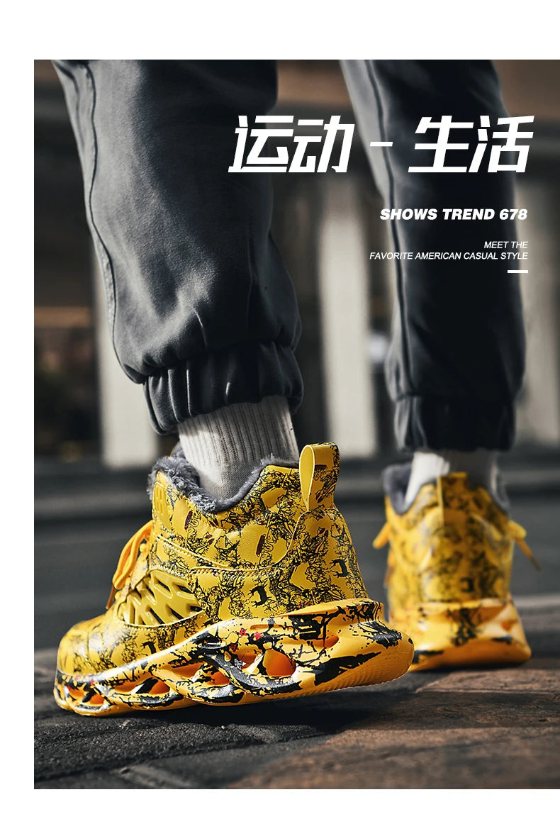 men boots 2023 New Winter Slippers Warm Men Shoes Waterproof Non-Slip Plush Sneakers Male tenis shoes Boots Men Sneakers Winter