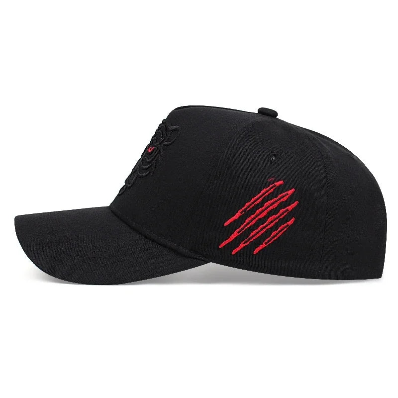 Fashion Animal Tiger Embroidery Baseball Cap Men Women Cotton Hip Hop Hat Summer Trucker Caps Unisex Snapback Black Hats Gorras