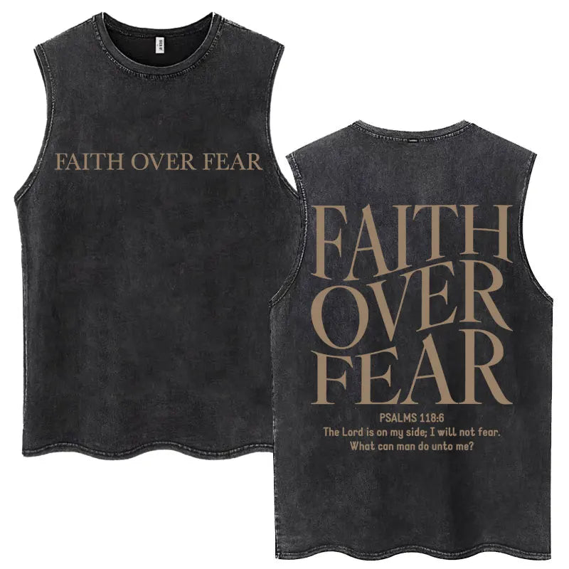 Christian Jesus Church Vintage Washed Tank Tops Bible Verse God Loves You Sleeveless T-shirt Men Women Cotton Loose Y2k T Shirts