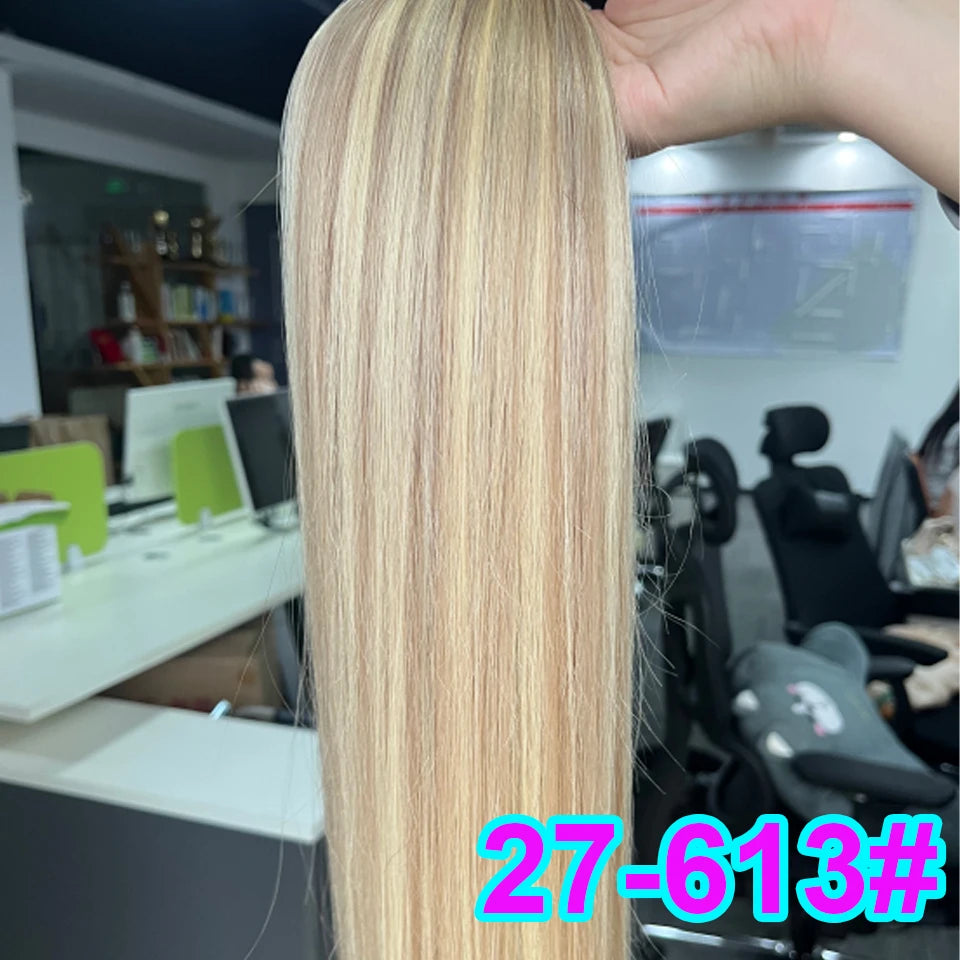 613 Striaght Human Hair No Weft 100% Virgin Bundles Highlight Original Bulk Extensions Russian Natural Unprocessed Blonde hair