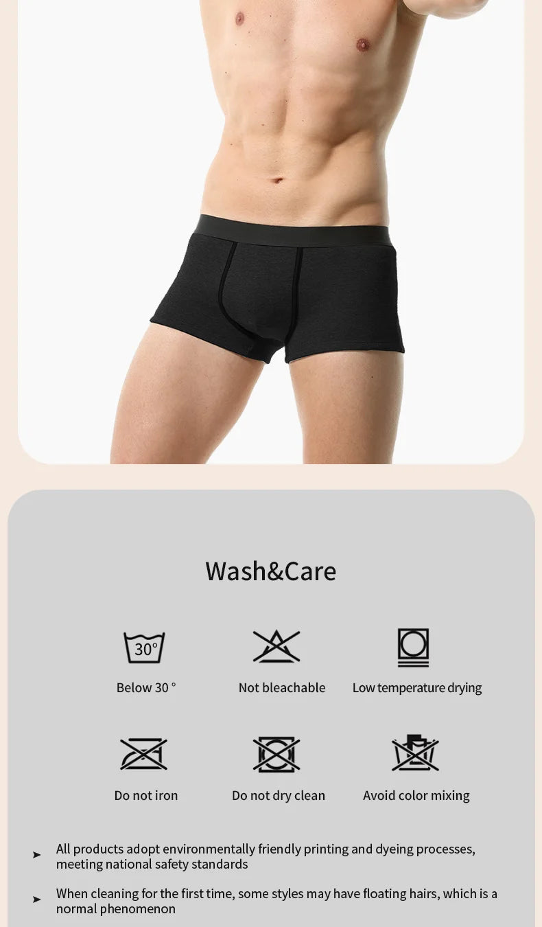 Thermal Underwear Men's Velvet Thickeneded Men's Boxer Briefs Autumn and Winter Cold-Proof Shorts Boys' Sports Boxer Briefs