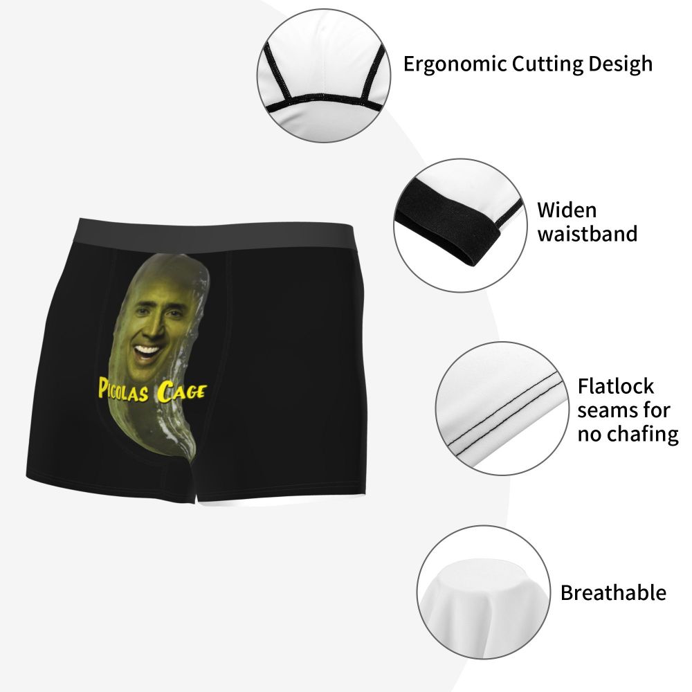 Custom Nicolas Cage Boxer Shorts For Homme 3D Printed Male Nic And His Girls Underwear Panties Briefs Breathbale Underpants