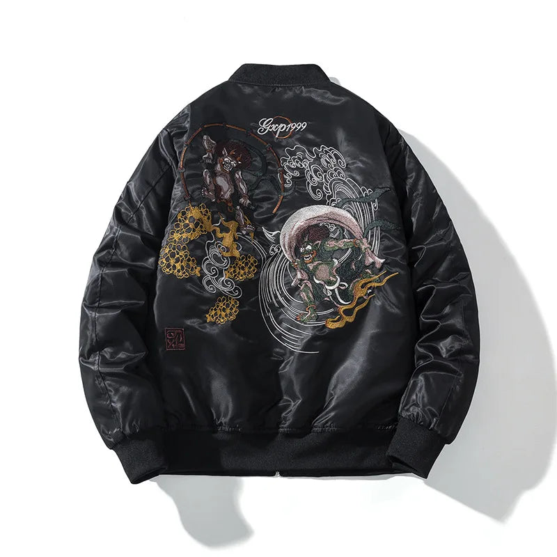 Embroidery Bomber Jackets Men Sukajan Luxury Clothing Baseball Coat For Man Pilot Luxury 2025 Spring Autumn Winter Japan