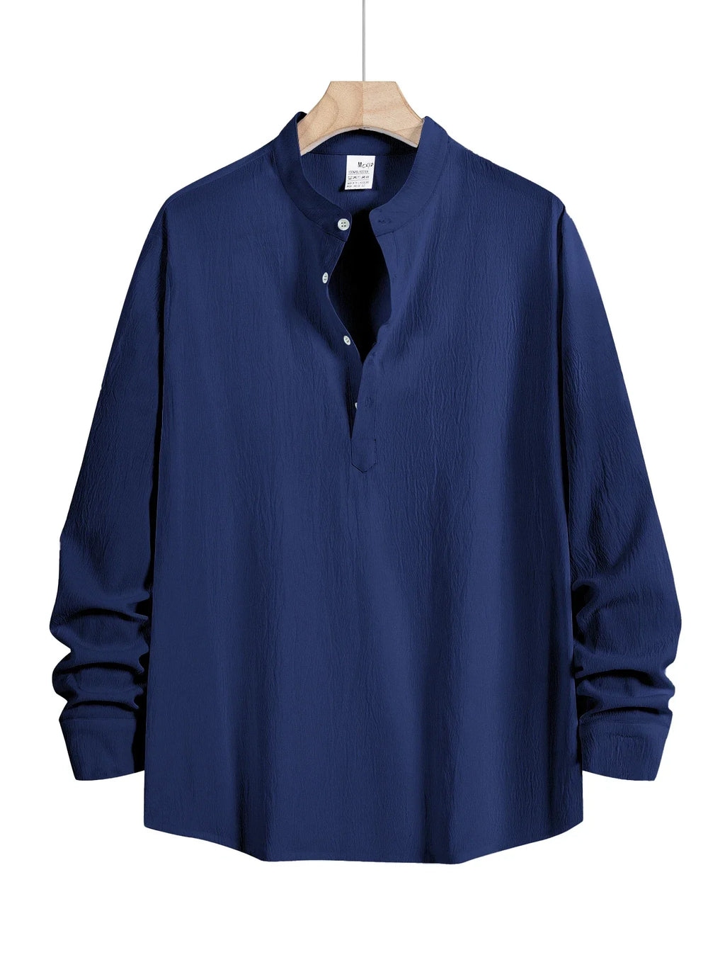 Men's Linen Shirt Summer 2025 Casual Short Sleeve Breathable Stand Collar Loose Fit Trendy Solid Color Youth Top with Pocket