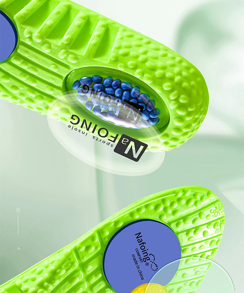 PU air cushion sports insoles Soft Comfort Shoes Pads Running Shock Absorption Shoe Sole Men Women arch support insole 1Pair