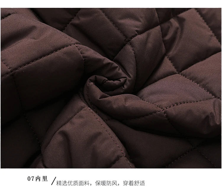 Men's Winter Jacket Stand Collar Fleece Lined Cotton Casual Fashion Warm Loose Short Style Youth Popular Polyester Fabric