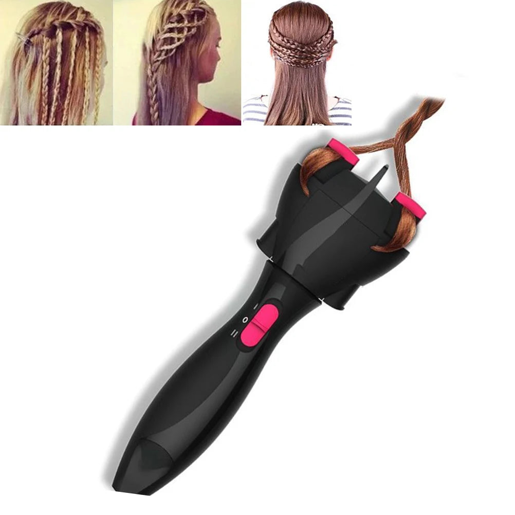 Electric Hair Braider Electric Hair Braiding Machine Simple  Sensitive Detection Device ABS Automatical for House Use