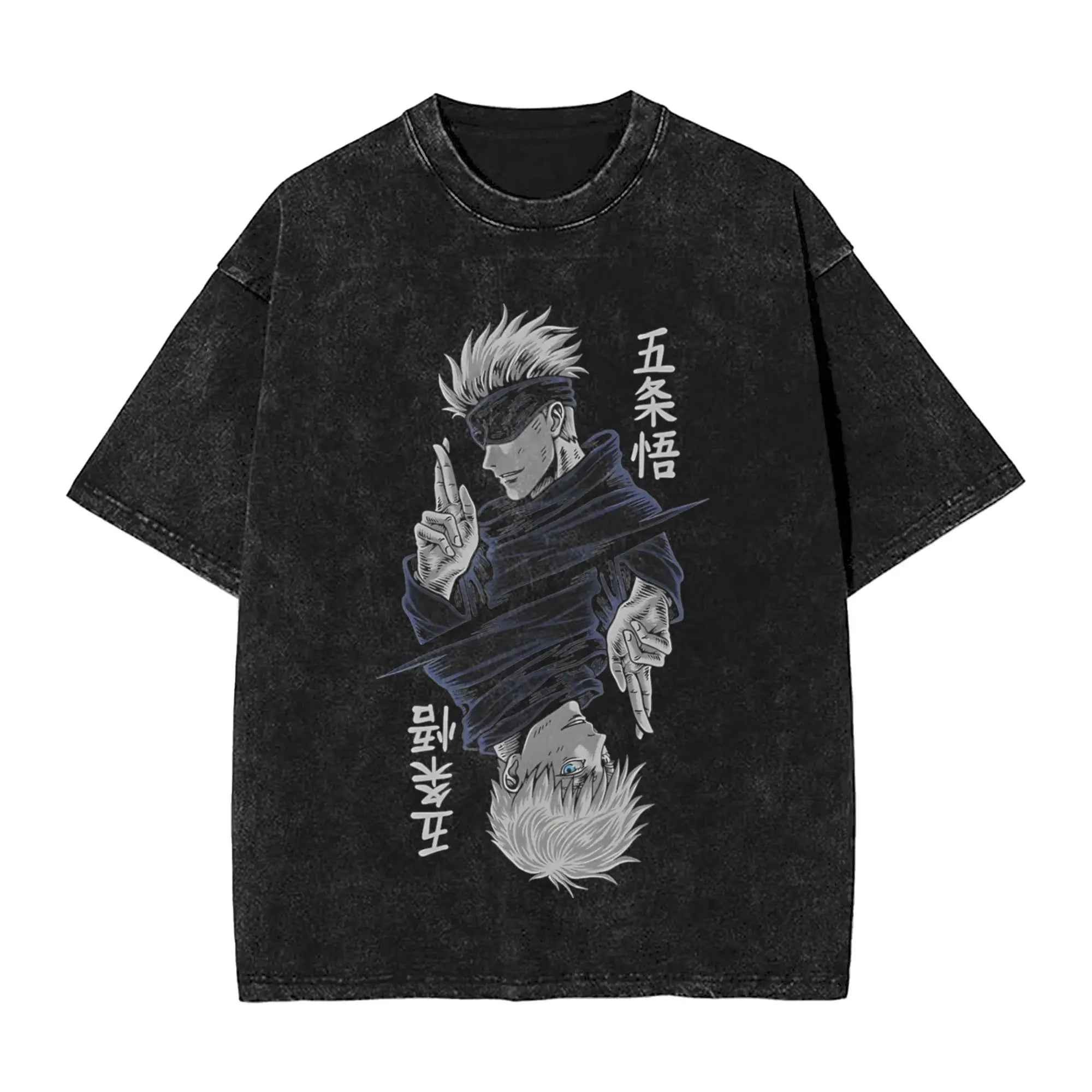 Suguru Geto anime girl dinner  Merch Washed T Shirt Men Women Streetwear Hip Hop T-Shirt Printed  Tee Shirt Cotton