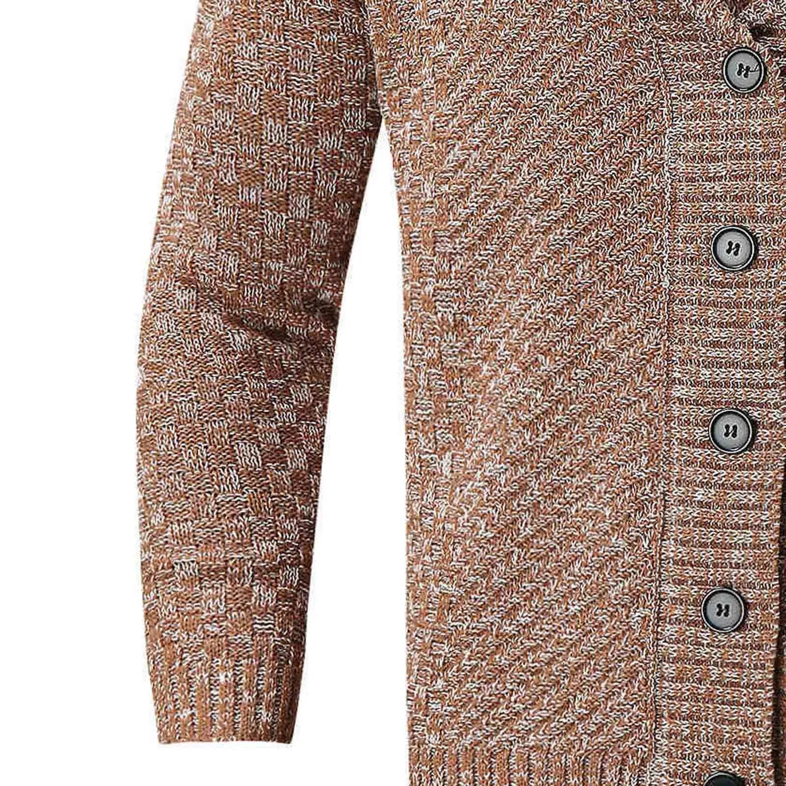 Men'S Kimono Men'S Autumn And Winter Soft Sweaters Long-Sleeved Knitted Cardigan Lapel Long Mens Tacky Christmas Cardigan