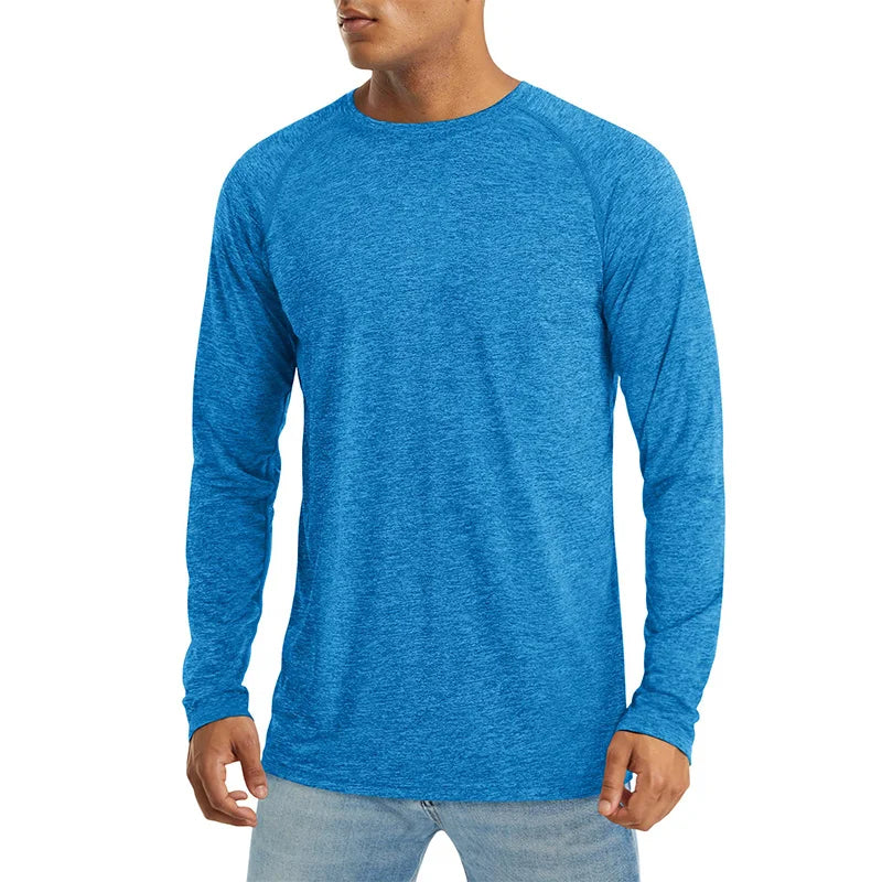 MAGCOMSEN Men's Sun Protection T-shirt Long Sleeve Hiking Fishing Shirts UPF50+ UV Block Spring Summer Casual Tee Workout Shirts