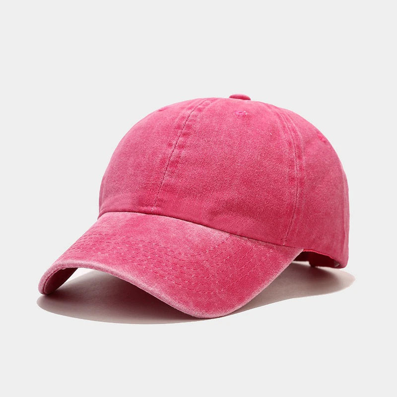 2025 New Spring Summer Cap Washed Cotton Baseball Cap Men Women Casual Adjustable Outdoor Trucker Hat Snapback Casquette