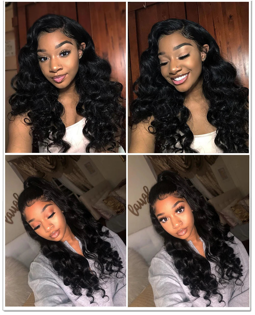 15A Peruvian Raw Virgin Hair Unprocessed Human Hair Bundles With Closure 4X4 Loose Wave Bundles And Closure Natural Black Color