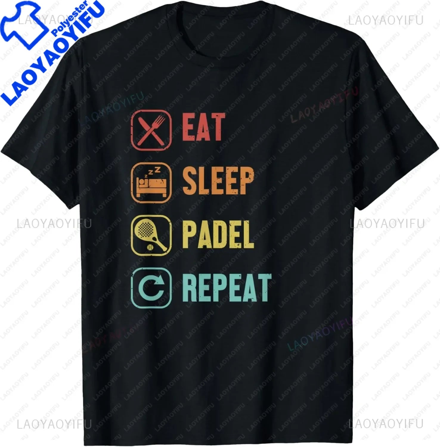 Padel Paddle Tennis Racquet Ball Vintage Colors T-Shirt  Casual Sports Street Couple Clothes  Streetwear  Mens T Shirts