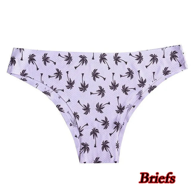 Poblador Sexy Women's Panties Seamless Underwear Comfortable Print G-string Thongs Intimate Female Lingerie Ladies Pantys Tanga