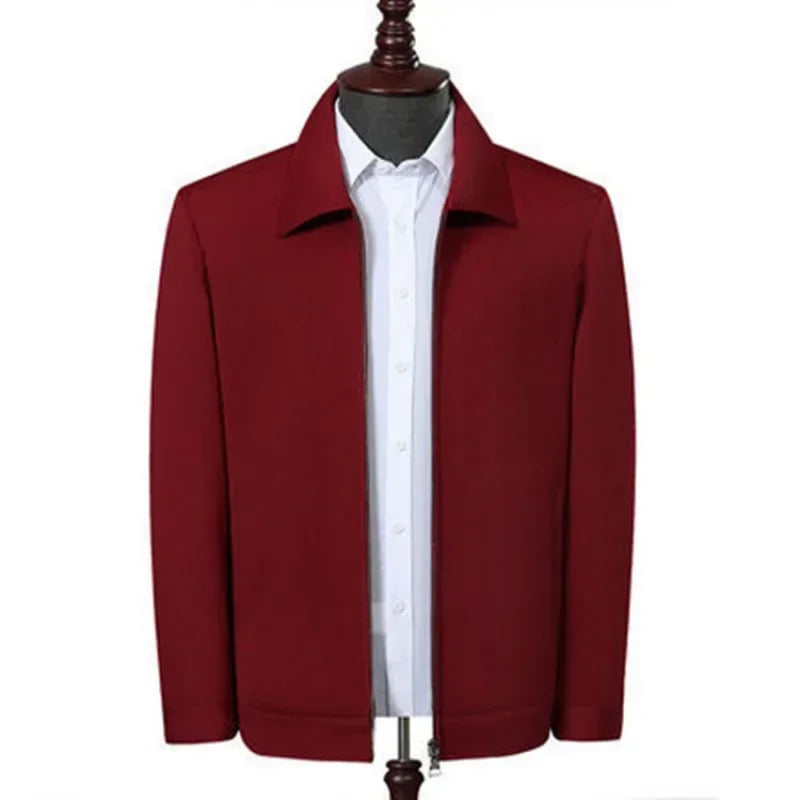 Spring Autumn Men's Turn-down Collar Business Social Blazer Jackets Fashion Office Dress Coats High Quality Casual Men Clothing
