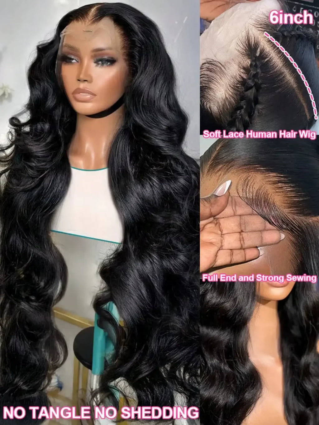 Body Wave Lace Front Wigs Human Hair Pre Plucked 13x4 HD Lace Frontal Wigs Human Hair 200 Density Glueless Wigs