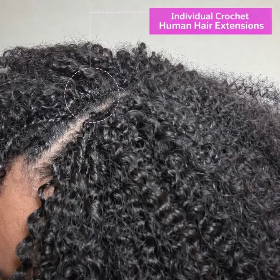 Deep Wave Crochet Human Hair Brazilian 12A Small Spirals Burmese Curly Bundles Virgin Feather Kinky Curly Hair Extension