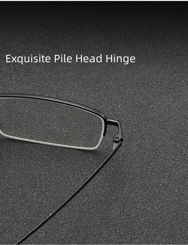 FIRADA Fashion Comfortable Glasses Retro Titanium Square Half Frame Eyewear Business Prescription Eyeglasses Frame Men 18001-C