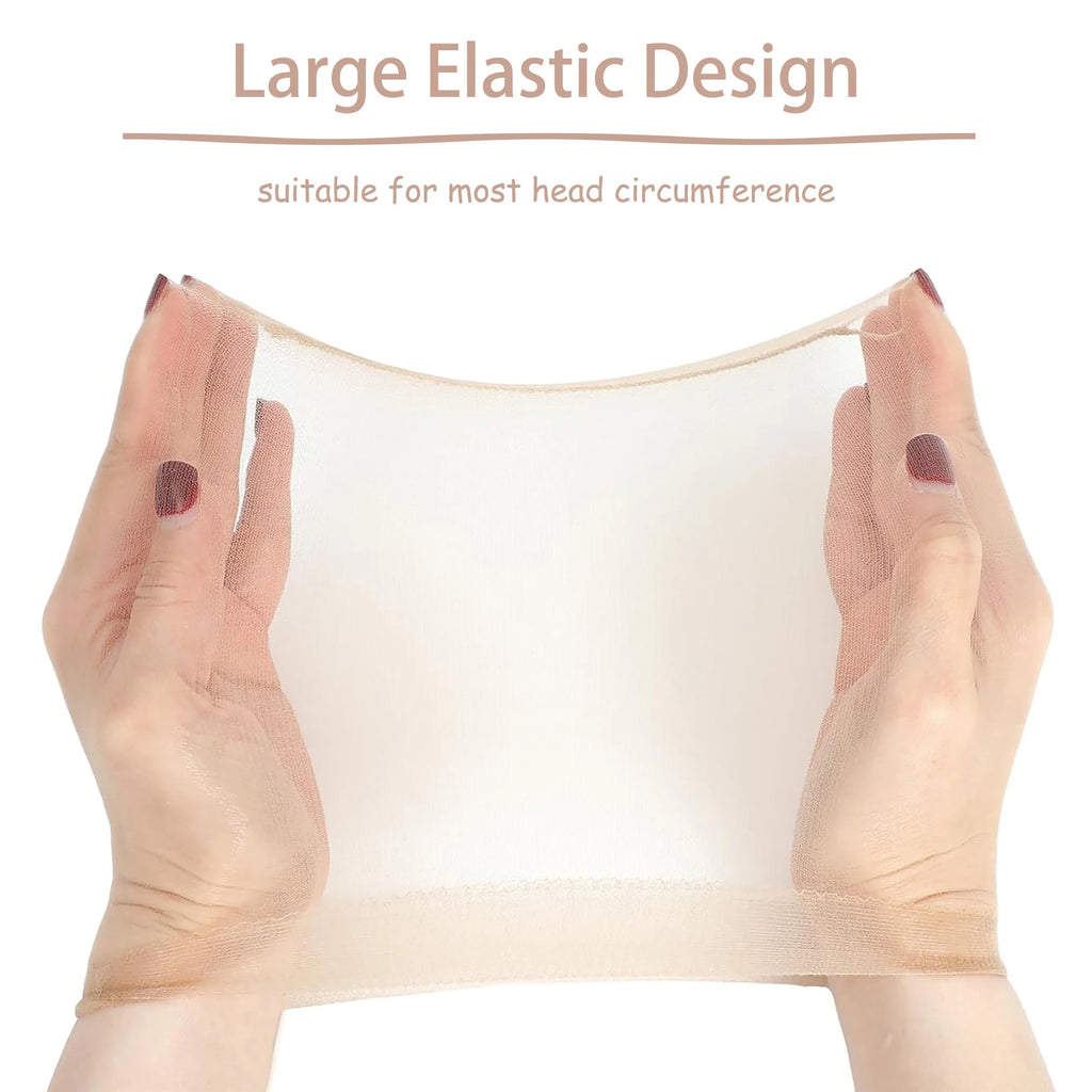 2pcs Set Wig,Hair Net,Compression Cap,Solid Color Wig Cover Cap,Invisible Elasticity,Super Soft Breathable Stretch,Lightweight