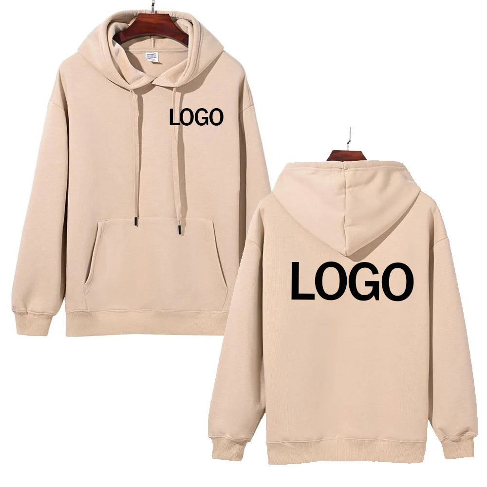 Heavy men's and women's autumn and winter sweatshirts, 500g velvet warm hoodies, customise your logo, casual fashion sweatshirts