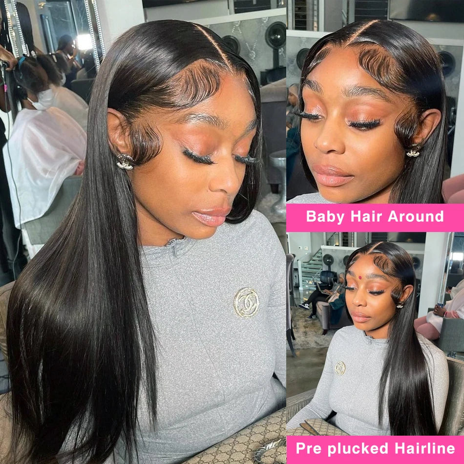 13x6 HD Lace Front wigs Human Hair Wig Brazilian Bone Straight Frontal Wig 360 13x4 Lace Frontal Wigs For Black Women Preplucked