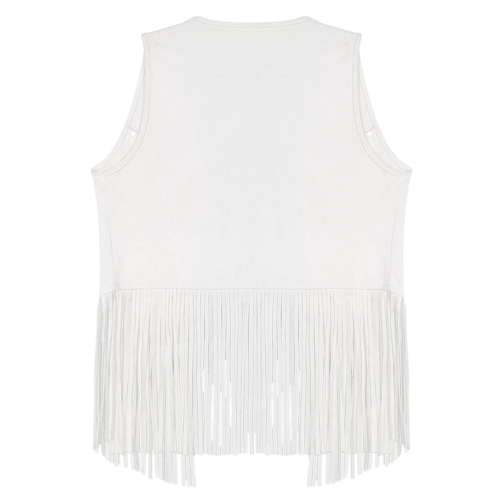 Mens Faux Suede Tassel Vest Coat Punk Western Cowboy Costume Fashion Rivets Fringe Waistcoat Open Front Sleeveless Jacket Tops