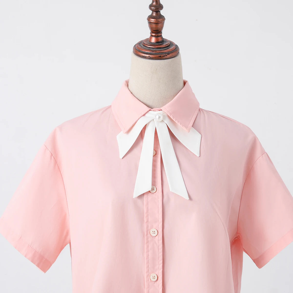 Customized Large Bead Decoration Bow, Detachable Shirt Collar, Personalized and Versatile Fake Collar