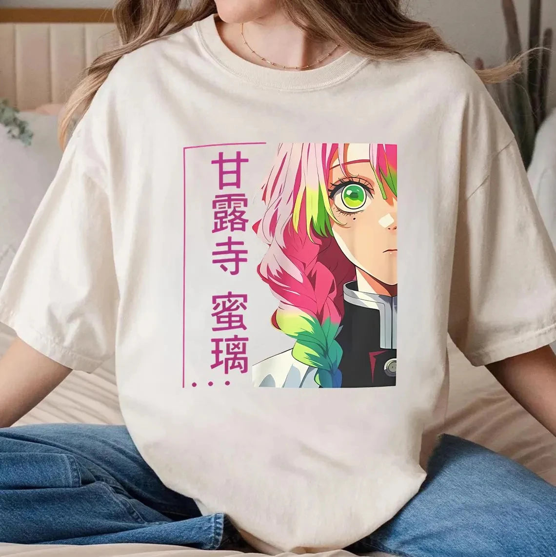 Anime Lover Demon Slayer Mitsuri Kanroji Love Pillar Unisex Tee, Anime Shirt, Gift Idea for Fans