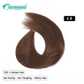 3/4 Human Hair Half Wig Machine Made Straight Long Hair 14-28inch Brazilian Remy Hair Half Head Wigs For Women Cover White Hair