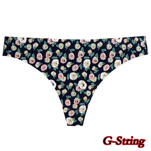 Poblador Sexy Women's Panties Seamless Underwear Comfortable Print G-string Thongs Intimate Female Lingerie Ladies Pantys Tanga