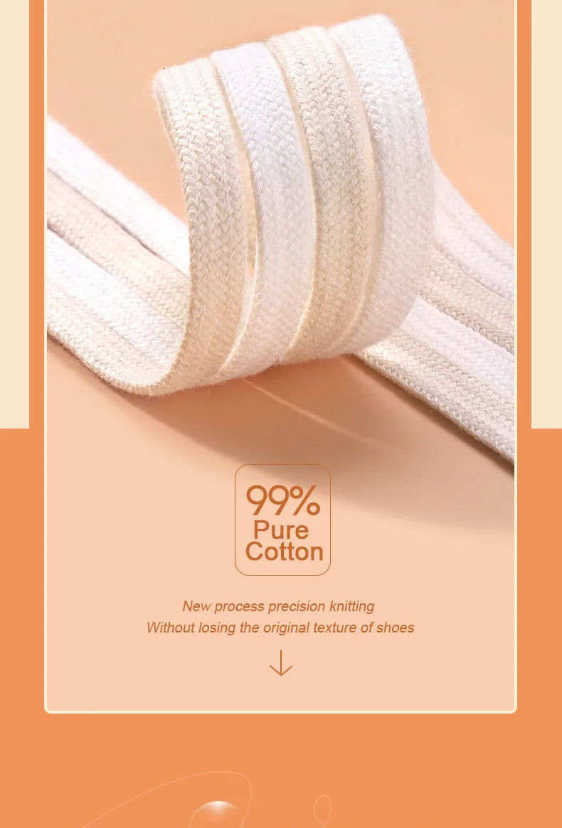 1 Pair Flat Shoelaces for Sneakers Classic Canvas Sports Shoe Laces Women Men Shoelace Solid Double Cotton Shoestrings for AF1