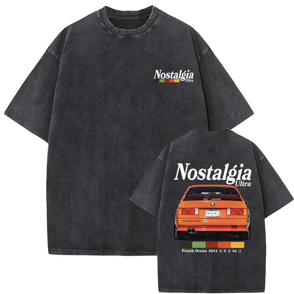 Washed Vintage Rapper Frank Oversized Tshirt Blond Graphic T-shirts Men Women Ocean Hip Hop T Shirt Men's Fashion Casual Tees