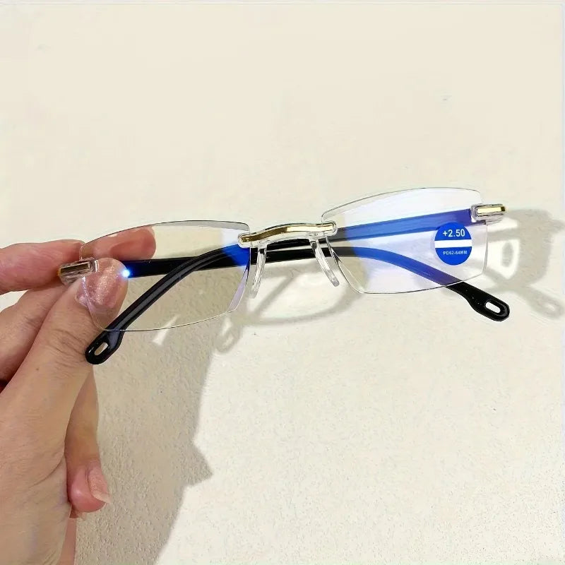6Pairs of Simple Men'S Square Reading Glasses Anti Blue Light Reading Eyes Fashion Full Frame Hyperopia Glasses Reading Glasses