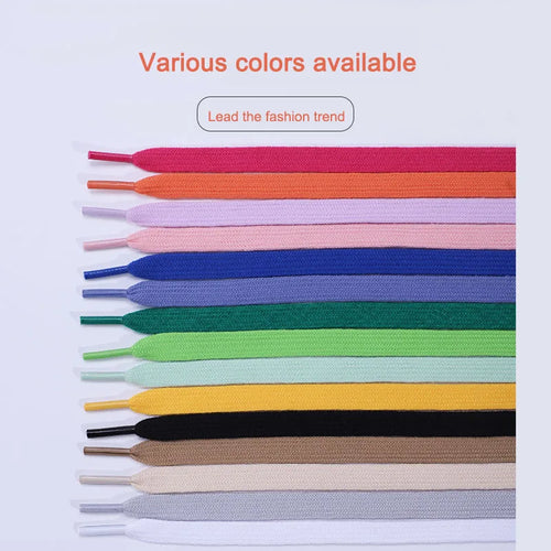 1 Pair Flat Shoelaces for Sneakers Classic Canvas Sports Shoe Laces Women Men Shoelace Solid Double Cotton Shoestrings for AF1