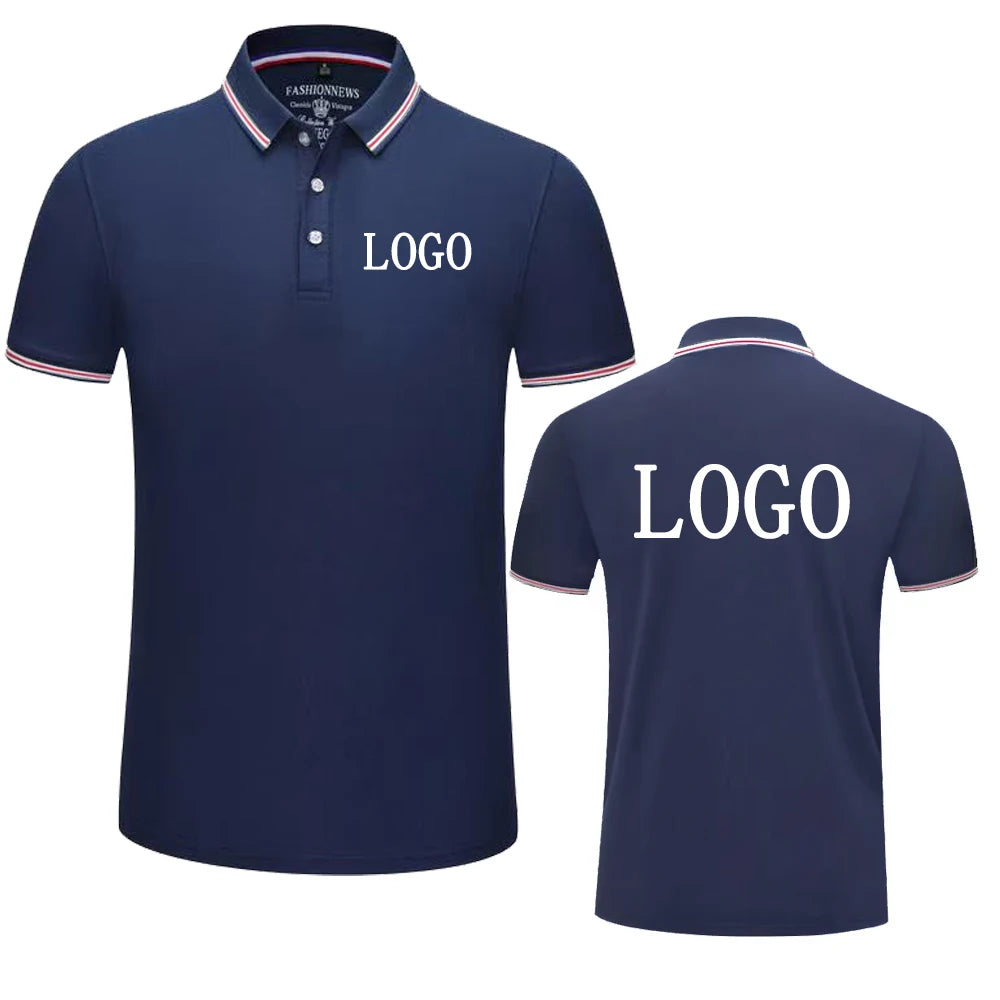 Summer Men And Women Polo Shirts Custom Logo Embroidery Print Polyester Clothing Personal Group Company Design Tops DIY Workwear