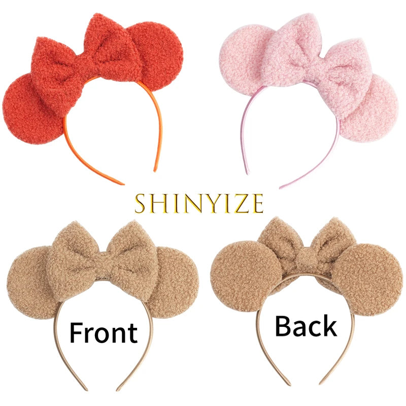 New Classic Cute Mouse Ears Chic Headband 5"Bow Girls And Kids  Hairband Festival Cosplay DIY Hair Accessories Christmas Gift