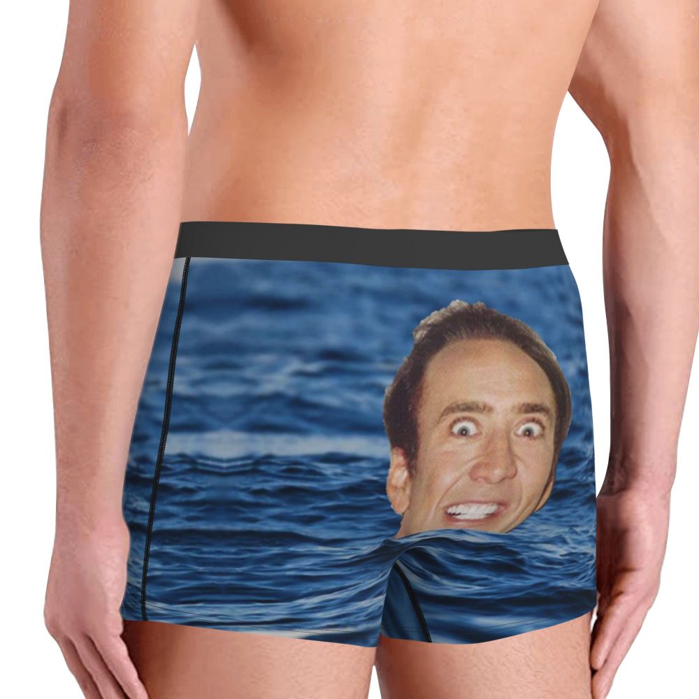 Custom Nicolas Cage Boxer Shorts For Homme 3D Printed Male Nic And His Girls Underwear Panties Briefs Breathbale Underpants
