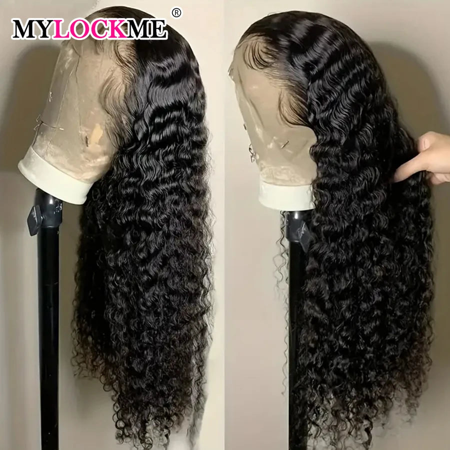 Curly Lace Front Wig Human Hair 13x4 13x6 Deep Wave Lace Frontal Wig 6x4 5x5 Glueless Transparent Pre Cut Lace Wigs 210 Density