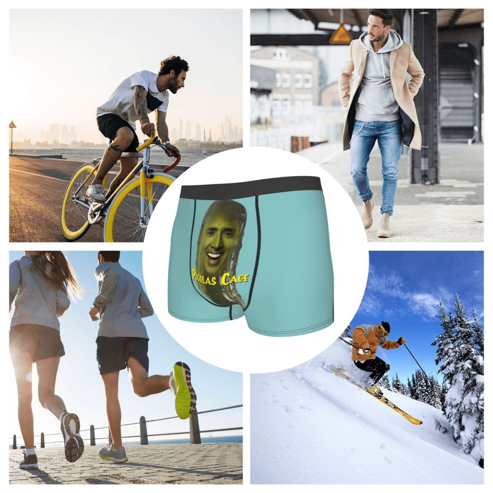 Custom Nicolas Cage Boxer Shorts For Homme 3D Printed Male Nic And His Girls Underwear Panties Briefs Breathbale Underpants