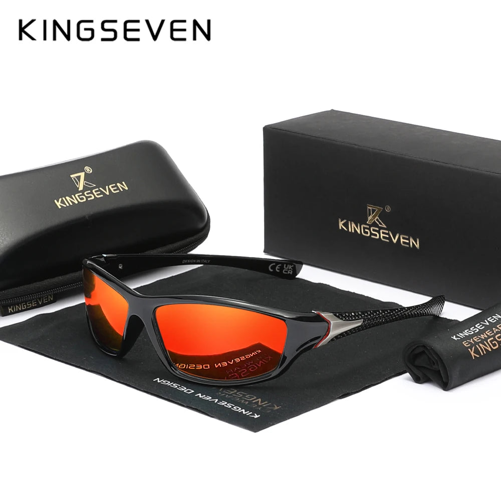 KINGSEVEN 2024 Riding Sunglasses For Men High Quality Anti-reflection Polarized UV400 Glasses TR90 Outdoor Sports Eyewear