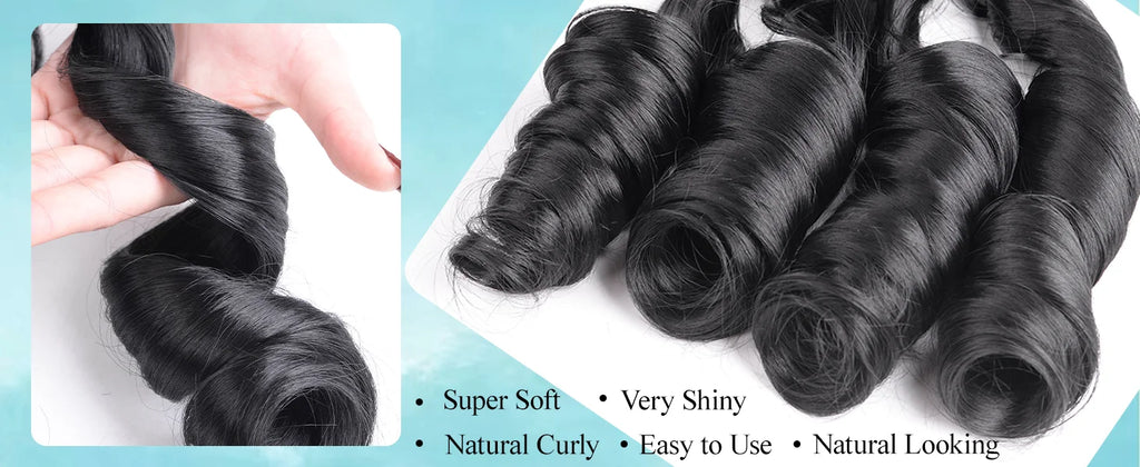 French Curly Crochet Braiding Hair Synthetic Loose Wave Ombre Braids Hair for Women Spiral Curls Pre Stretched Hair Extensions