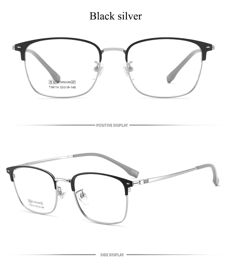 BCLEAR Men Women Retro Glasses Frame Ultra-light Titanium Myopia Glasses Optical Prescription Fashion Desgin Eyeglasses Frame