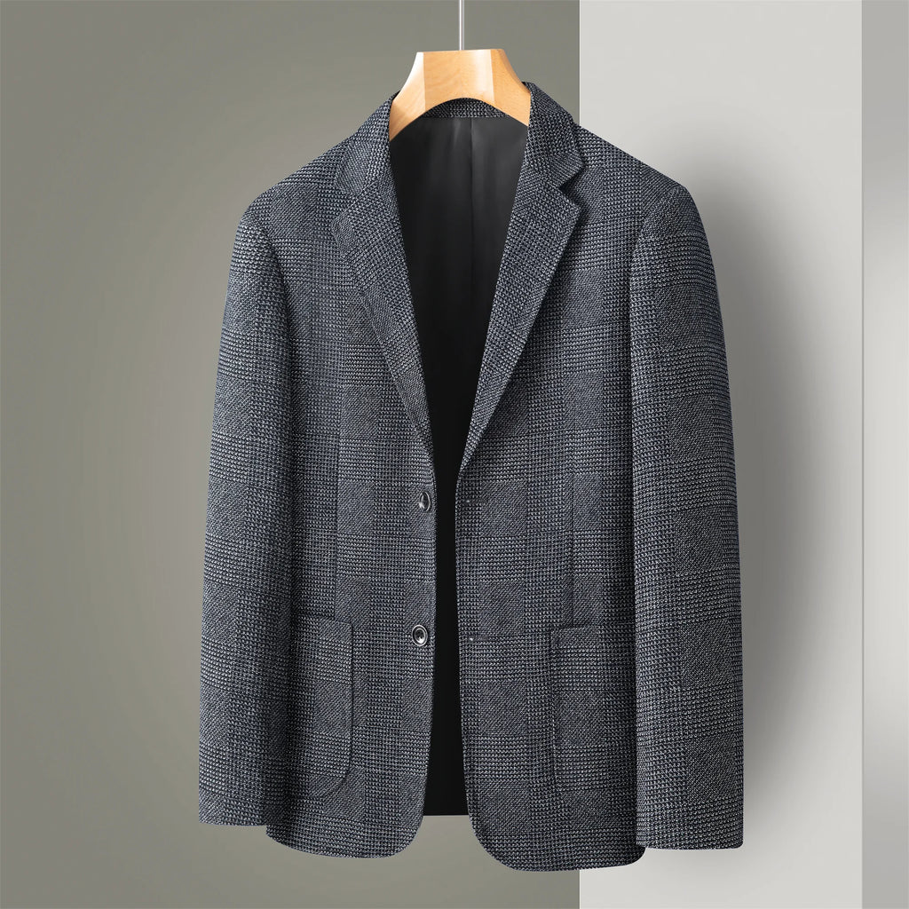 Middle-Aged Men's Business Casual Suit Father's Day Gift Wedding Formal Lightweight Suit Men's 35-60 Years Old Large Size Thin Top Men's Middle-Aged and Elderly Jacket