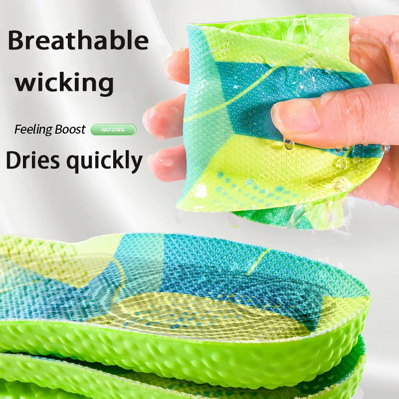 PU air cushion sports insoles Soft Comfort Shoes Pads Running Shock Absorption Shoe Sole Men Women arch support insole 1Pair