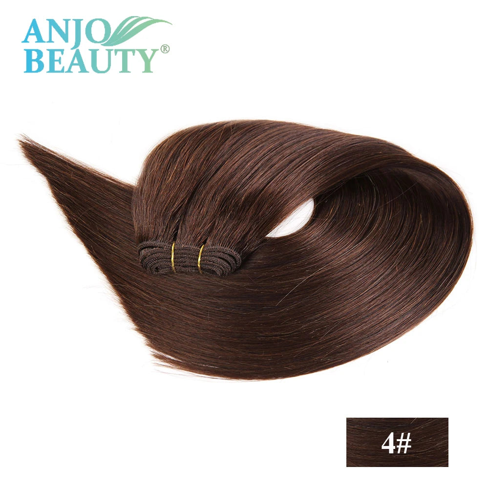Straight Human Hair Weaves Bundles Brazilian Remy Human Hair Sew In Weft Extensions Straight Blonde 100g 16"-28" Natural Hair