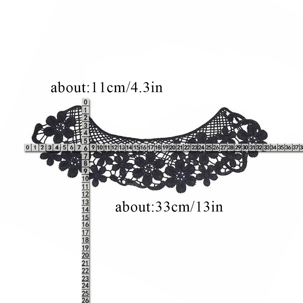 Women's Fake Shirt Collar Milk Silk Detachable Collar DIY Sewing Fake Collar Clothing Sewing Accessories Lace Fabric Neckline